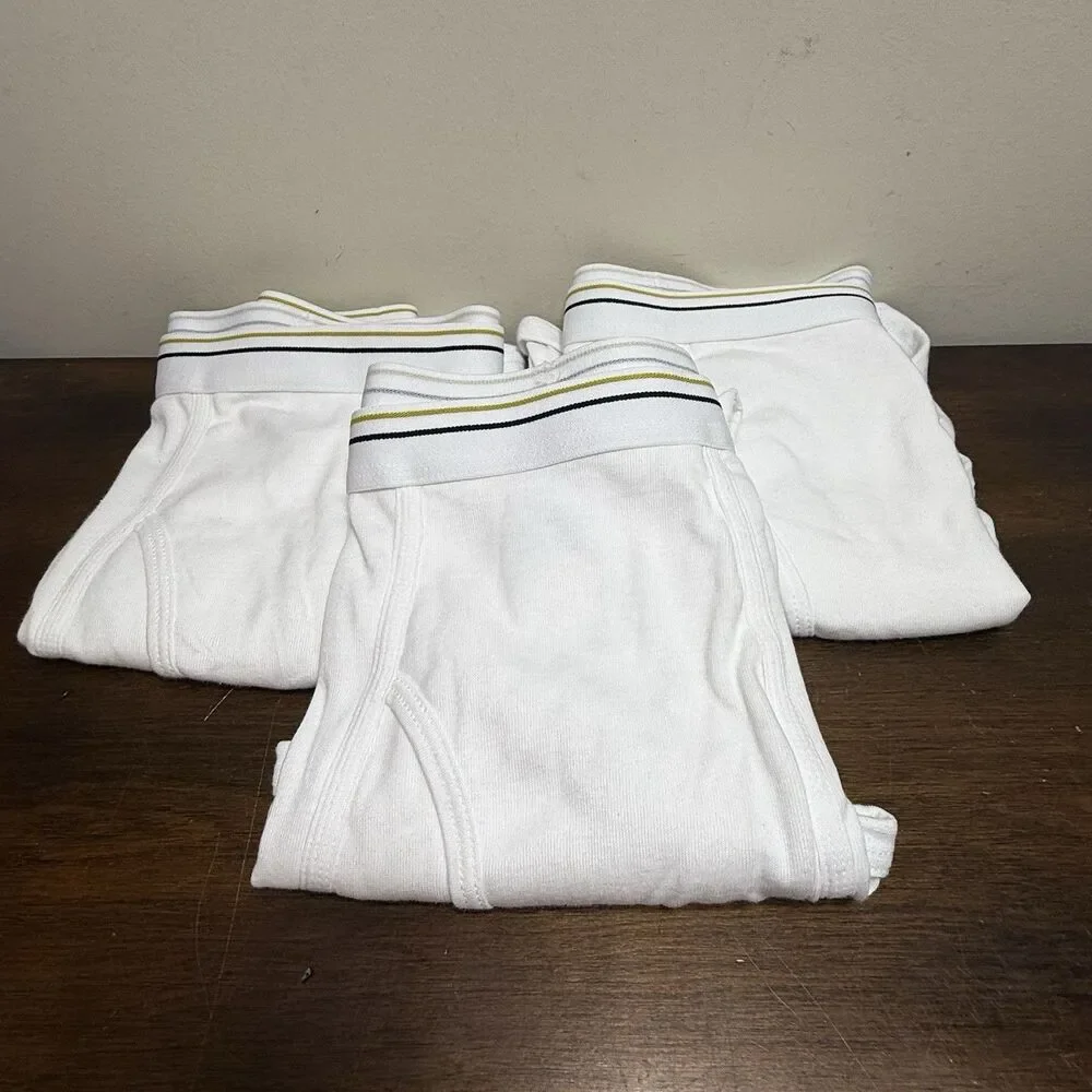 3 Stafford Mens Size 42 Large Tighty Whities Full Cut Briefs Underwear JCPenney
